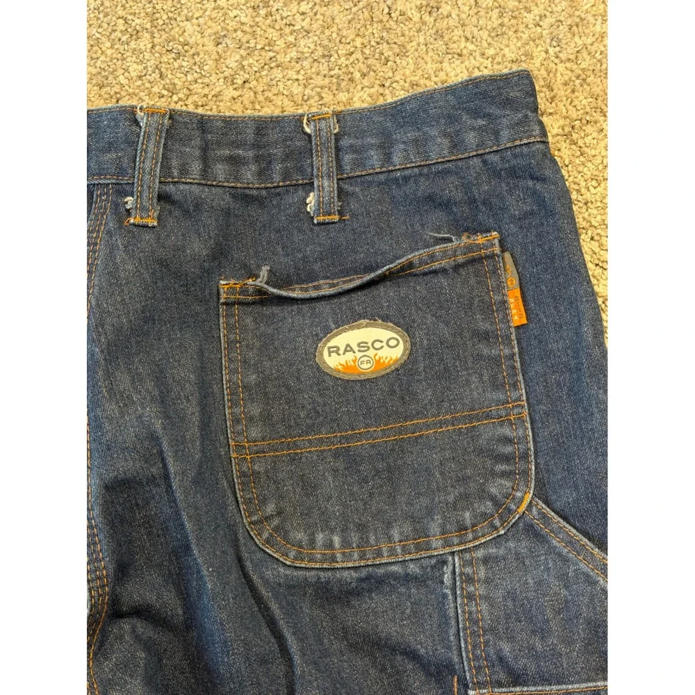 Rasco FR Work Jeans Mens 36x32 Blue Carpenter Flame Resistant Denim FRC1212